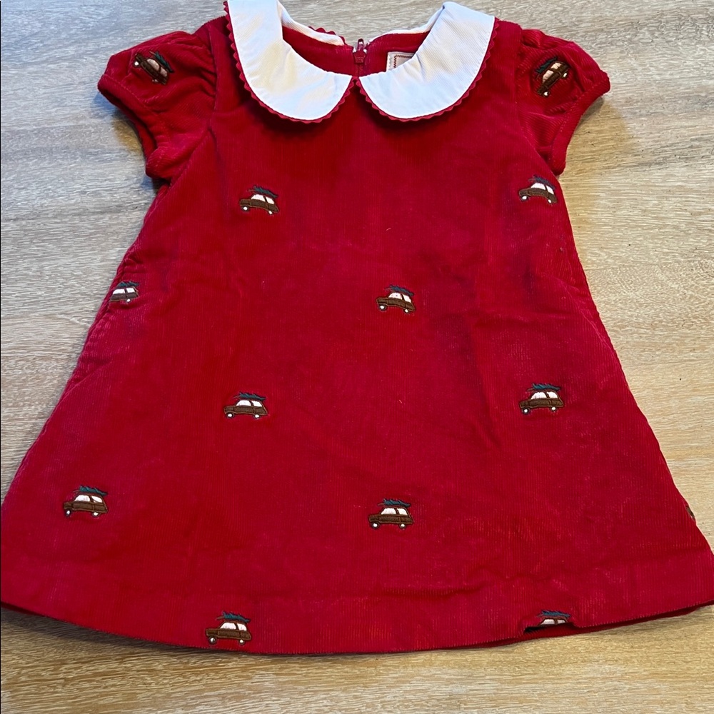 Classic Prep 9/12 month holiday corduroy dress EUC - Picture 1 of 1